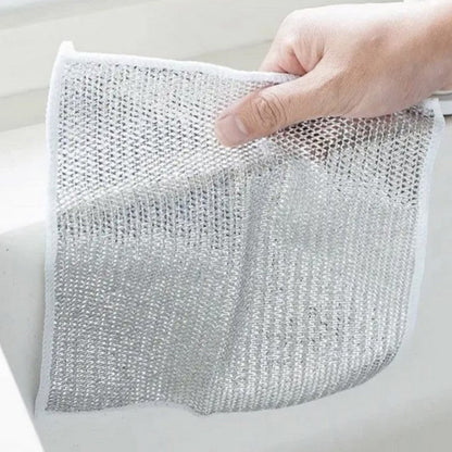Chiffons métalliques polyvalents pour le lavage de la vaisselle à sec et à l'eau