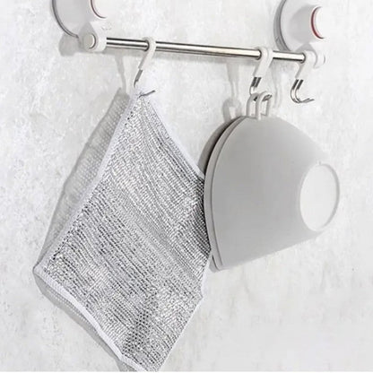Chiffons métalliques polyvalents pour le lavage de la vaisselle à sec et à l'eau