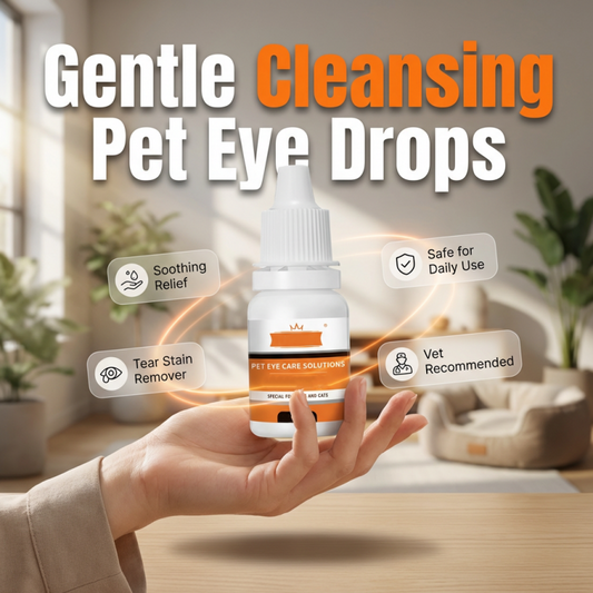 Gouttes ophtalmiques nettoyantes douces pour animaux de compagnie