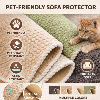 📢📢50% DE RÉDUCTION !! ⏰ Housse canapé anti‑griffes – Ultra‑douce, lavable & résistante – Gris/Blanc/Marron ✨