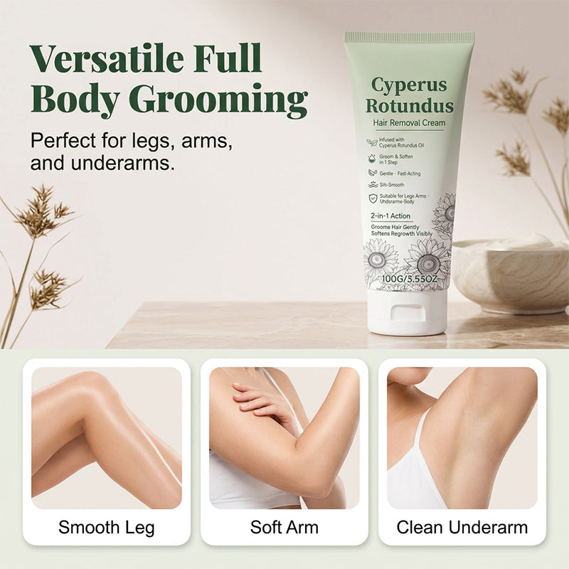 Crème dépilatoire pour une peau lisse comme de la soie