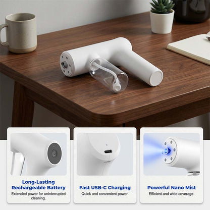 📢📢57 % DE RÉDUCTION !! ⏰ Atomiseur nano sans fil – Désinfection sans contact, lumière bleue – Pour la maison, le bureau et la voiture 🏠