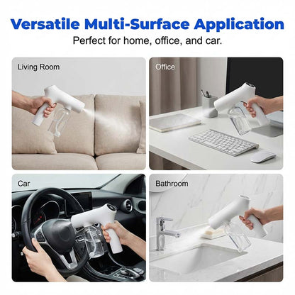 📢📢57 % DE RÉDUCTION !! ⏰ Atomiseur nano sans fil – Désinfection sans contact, lumière bleue – Pour la maison, le bureau et la voiture 🏠
