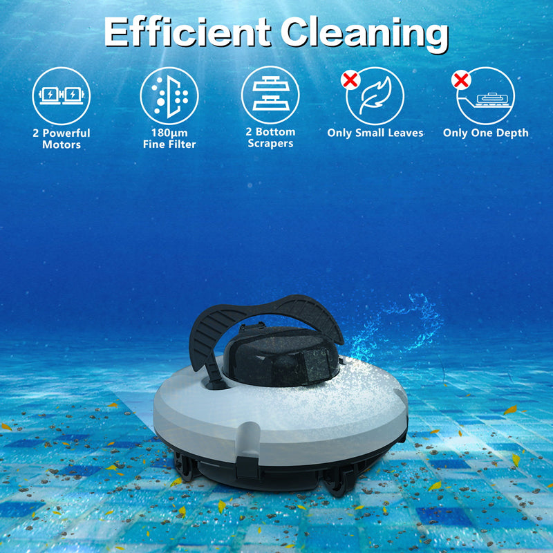 🤖🌊 PROMO FLASH 50% ! Robot de Piscine Sans Fil 28W – Aspiration Haute Puissance, Navigation Intelligente, Démarrage 1 Bouton, Panier Filtrant Amovible 🏊‍♂️