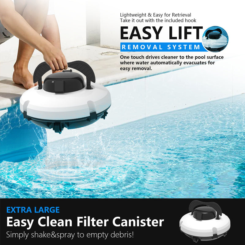 🤖🌊 PROMO FLASH 50% ! Robot de Piscine Sans Fil 28W – Aspiration Haute Puissance, Navigation Intelligente, Démarrage 1 Bouton, Panier Filtrant Amovible 🏊‍♂️