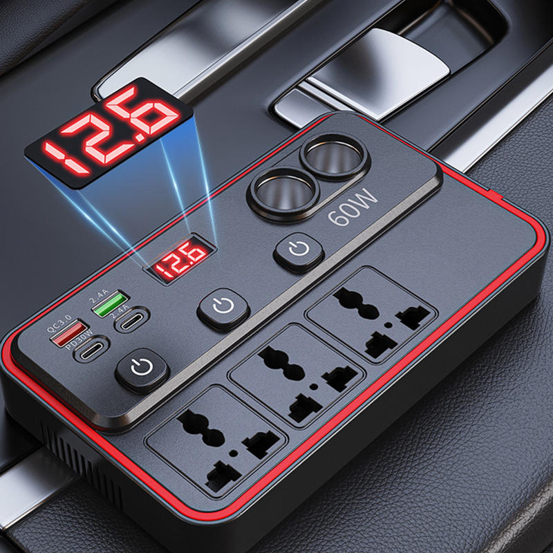 🚗🔌 Chargeur Voiture Multifonction | Prises Secteur + Ports USB Charge Rapide ⚡