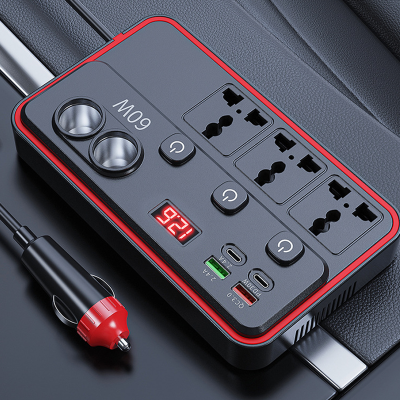 🚗🔌 Chargeur Voiture Multifonction | Prises Secteur + Ports USB Charge Rapide ⚡
