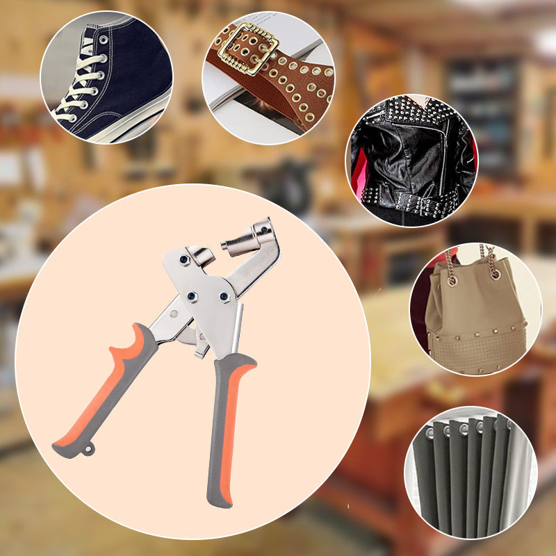 📢⏰🔧 PROMO -50% ! Pinces à Œillets pour Bâches – 4 Kits (20 à 500 Œillets Inclus), 220 mm, Diam. Perforation 16/10,5 mm, 0,6 kg