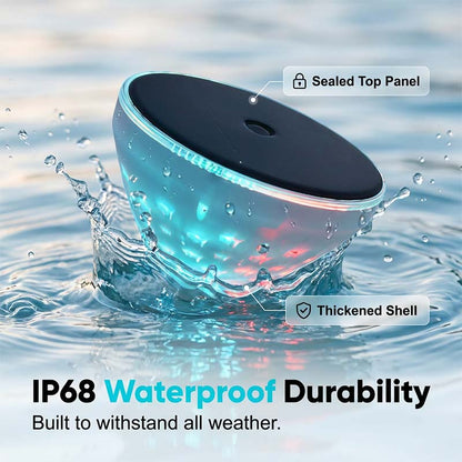 Lampe solaire flottante pour piscine avec projection de poissons