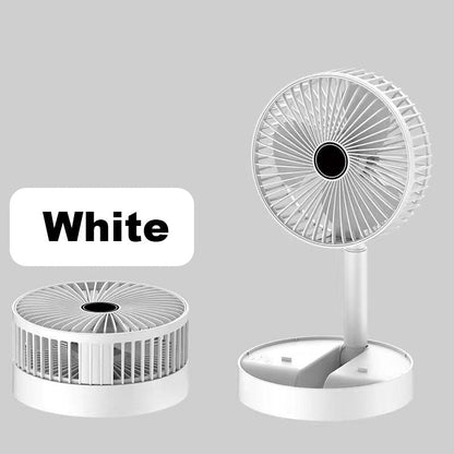 🌀🔋Ventilateur Télescopique Pliable Rechargeable USB – Silencieux, 180° Rotatif, 4 Vitesses, Portable ✨