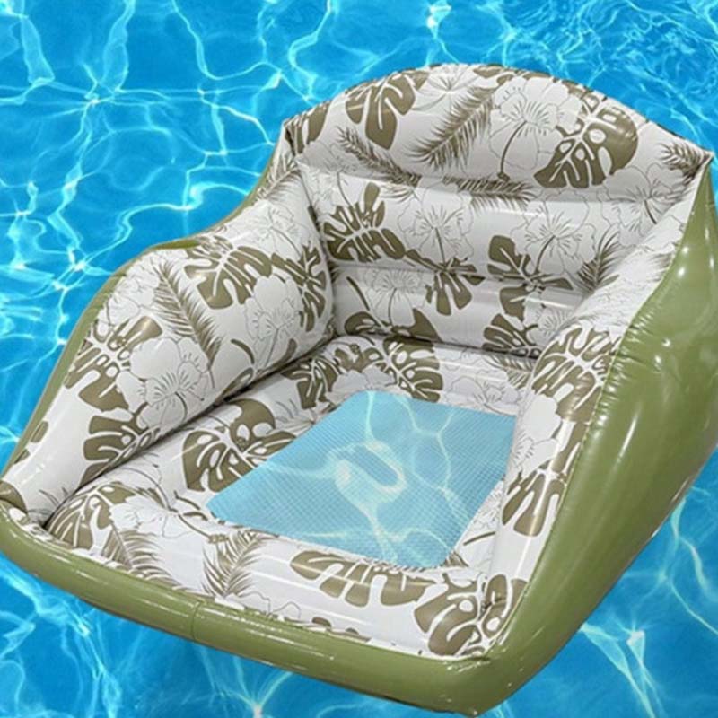 📢 PROMO FLASH 50%🏊‍♀️Flotteur Piscine en Forme de U – Design Chaise Ergonomique, Assise en Maille, Gonflable, 2 Couleurs, Durable & Portable🌴