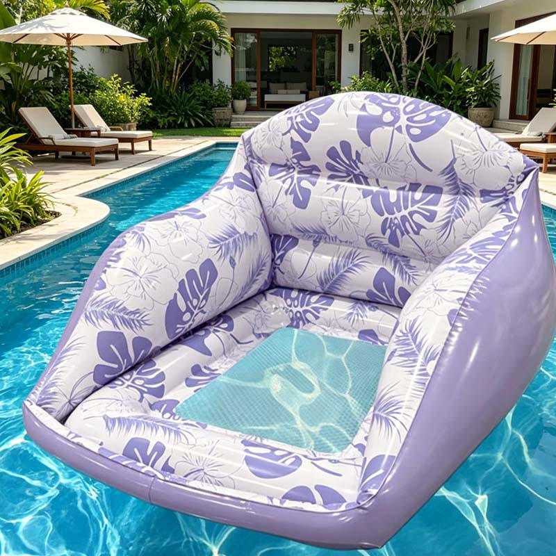 📢 PROMO FLASH 50%🏊‍♀️Flotteur Piscine en Forme de U – Design Chaise Ergonomique, Assise en Maille, Gonflable, 2 Couleurs, Durable & Portable🌴