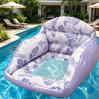 📢 PROMO FLASH 50%🏊‍♀️Flotteur Piscine en Forme de U – Design Chaise Ergonomique, Assise en Maille, Gonflable, 2 Couleurs, Durable & Portable🌴