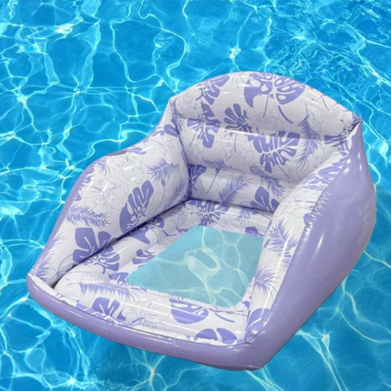 📢 PROMO FLASH 50%🏊‍♀️Flotteur Piscine en Forme de U – Design Chaise Ergonomique, Assise en Maille, Gonflable, 2 Couleurs, Durable & Portable🌴