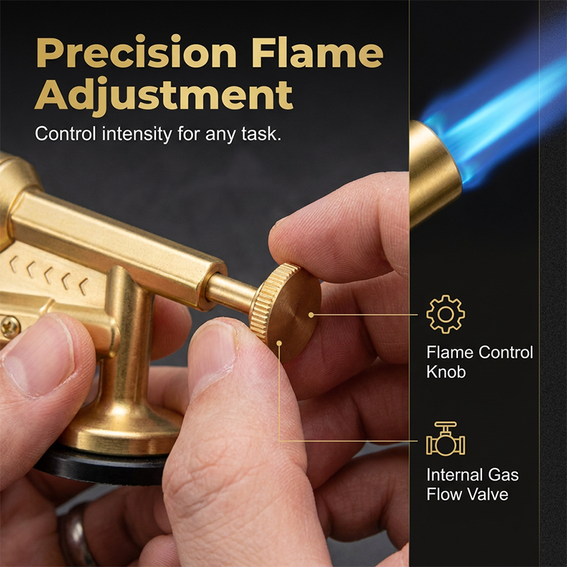 Lampe torche à butane portable multifonction réversible