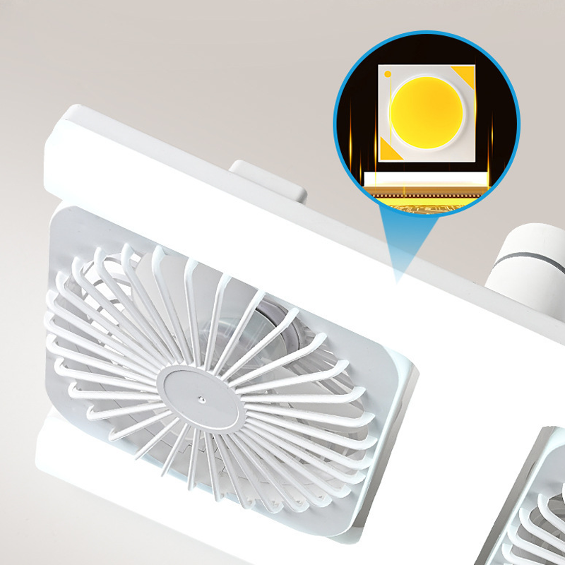 📢📢50 % DE RÉDUCTION !! ⏰Ventilateur de plafond à double tête avec lumière LED – design moderne avec télécommande pour salon et chambre