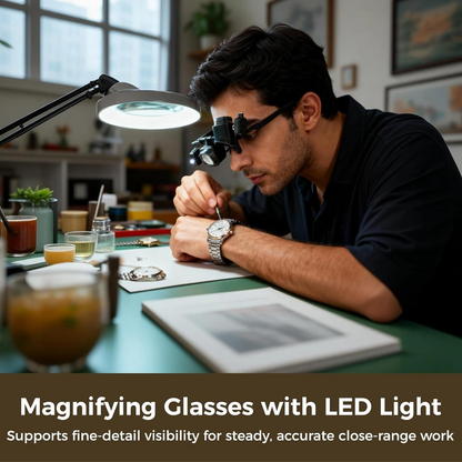 🔍50% DE RÉDUCTION⏰Loupe LED de précision pour électronique & artisanat – Support réglable & zoom 10-20X – Mains libres, éclairage puissant – idéale pour soudure, réparation horlogère ou peinture miniature🛠️