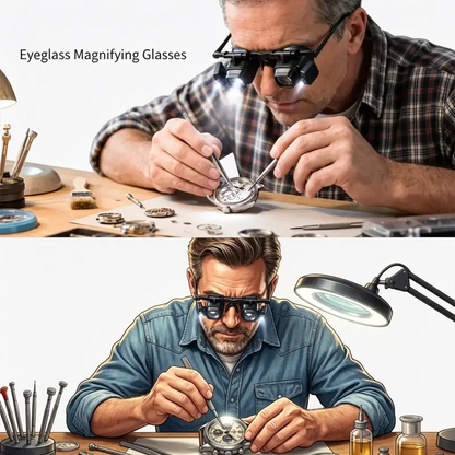 🔍50% DE RÉDUCTION⏰Loupe LED de précision pour électronique & artisanat – Support réglable & zoom 10-20X – Mains libres, éclairage puissant – idéale pour soudure, réparation horlogère ou peinture miniature🛠️