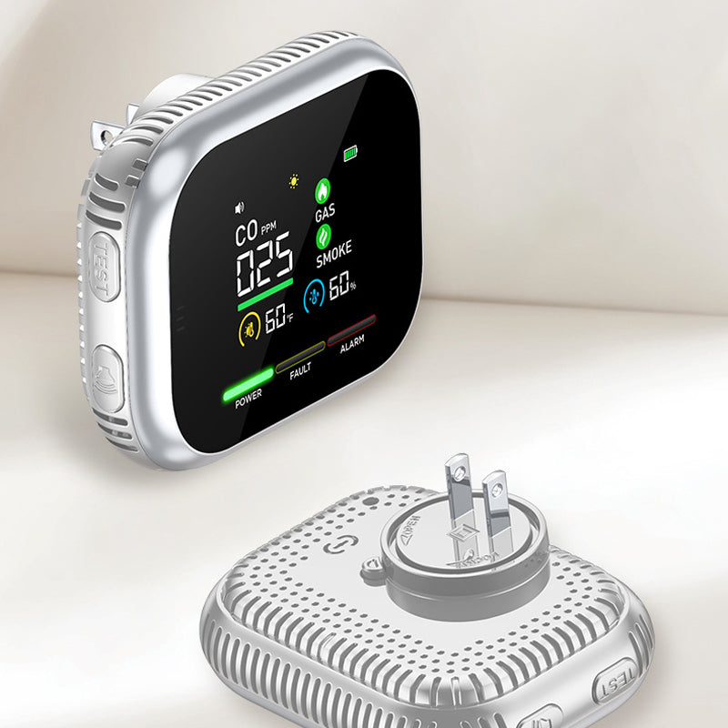 Détecteur multigaz portable avec écran LCD et batterie de secours