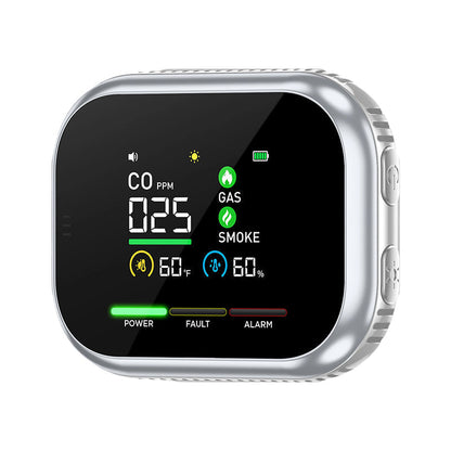 Détecteur multigaz portable avec écran LCD et batterie de secours