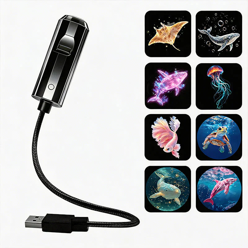 🌌 Projecteur USB Plug-and-Play – Galaxie & Océan HD – Plus de 50 000 Utilisateurs Ravis – Ambiance Magique Instantanée ✨