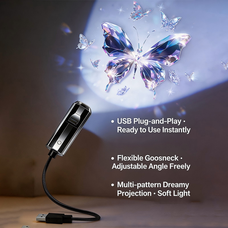 🌌 Projecteur USB Plug-and-Play – Galaxie & Océan HD – Plus de 50 000 Utilisateurs Ravis – Ambiance Magique Instantanée ✨