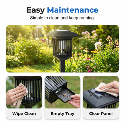 🦟☀️ PROMO FLASH 60% ! Appareil Anti-Moustiques Solaire Extérieur – Double Éclairage (Violet/Blanc), Autonomie, 4 Options, Parfait pour Jardin, Terrasse & Camping ✨