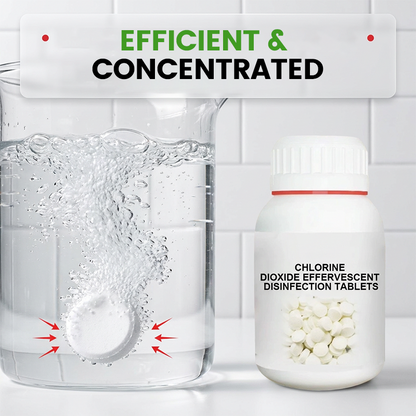 📢📢50 % DE RÉDUCTION !!!⏰Comprimés effervescents de désinfection au dioxyde de chlore