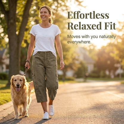 🔥👖 PROMO FLASH 50% ! Pantalons Cargo Capri Décontractés – Coupe Ample, Poches Multiples, Tissu Respirant, 6 Tailles, Idéaux Été & Quotidien 🌿