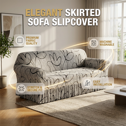 🛋️50% DE RÉDUCTION !🧵 Housses de canapé universelles extensibles – Tissu élastique, fixation antidérapante🌿🏠