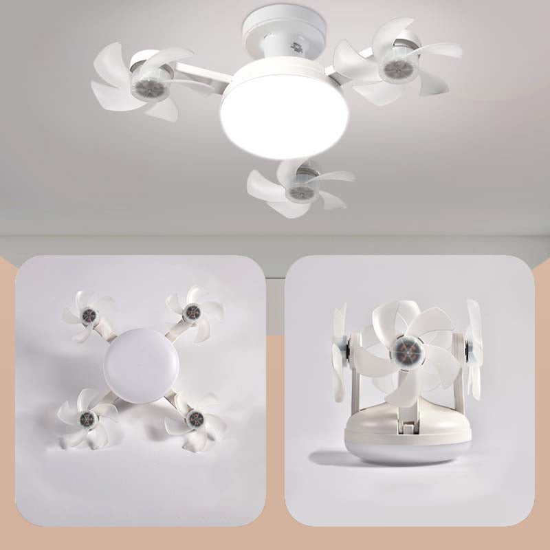 🌀Nouveau ventilateur de plafond avec éclairage et douille E27 – Ventilateur LED silencieux 2 en 1 avec télécommande, combinaison écoénergétique de refroidissement et d'éclairage pour la chambre à coucher