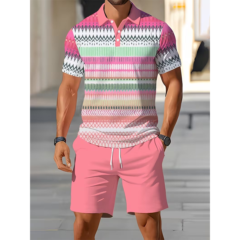 👕 PROMO -50% ! 💥 Set 2 Pièces Chemise & Short Homme Imprimé Numérique – Tissu Premium Respirant, Coupe Athlétique, Infroissable · 5 Coloris · S–6XL ✨ 2 Achetés = Livraison Gratuite