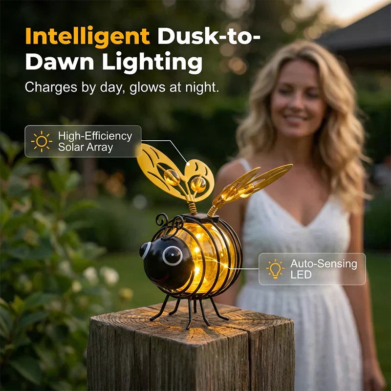 🐝 Suspension solaire en forme d'abeille pour l'extérieur – Le cadeau idéal pour les amateurs de plantes, les mamans ou tout simplement ceux qui aiment sourire ❤️