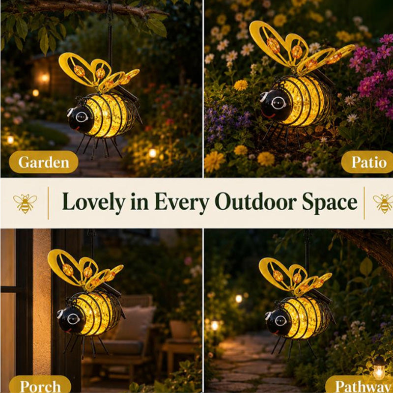 🐝 Suspension solaire en forme d'abeille pour l'extérieur – Le cadeau idéal pour les amateurs de plantes, les mamans ou tout simplement ceux qui aiment sourire ❤️