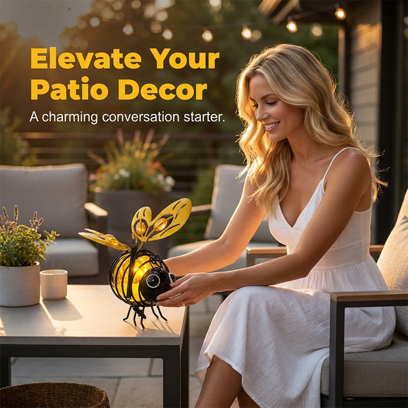 🐝 Suspension solaire en forme d'abeille pour l'extérieur – Le cadeau idéal pour les amateurs de plantes, les mamans ou tout simplement ceux qui aiment sourire ❤️