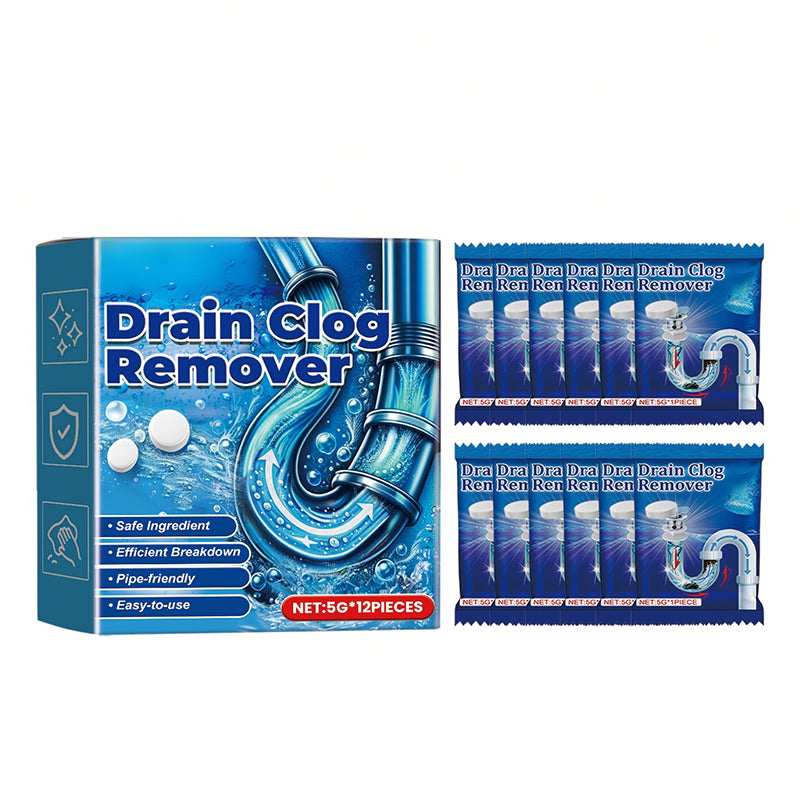 🚿🔥 Comprimés effervescents déboucheur canalisations dissout bouchons graisse cheveux sans produit corrosif ✨