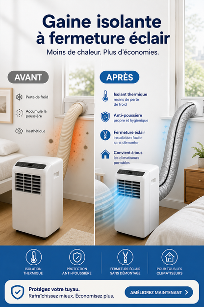 🔥Gaine isolante pour tuyau de climatisation : un indispensable pour la maison en été