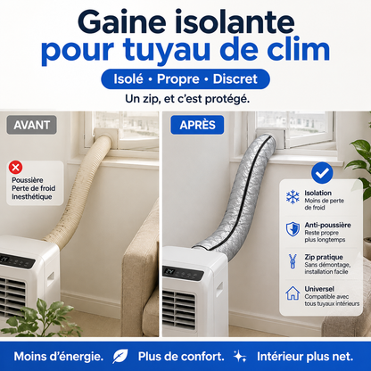 🔥Gaine isolante pour tuyau de climatisation : un indispensable pour la maison en été