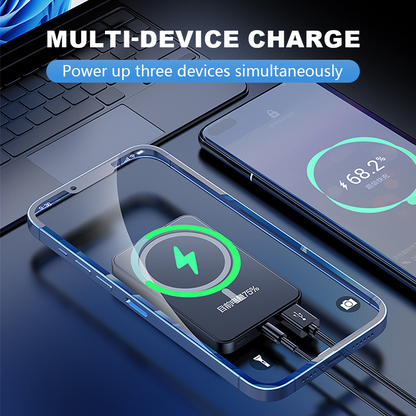 🔋⚡ Batterie externe 22,5 W – magnétique, mince, charge 3 appareils à la fois !