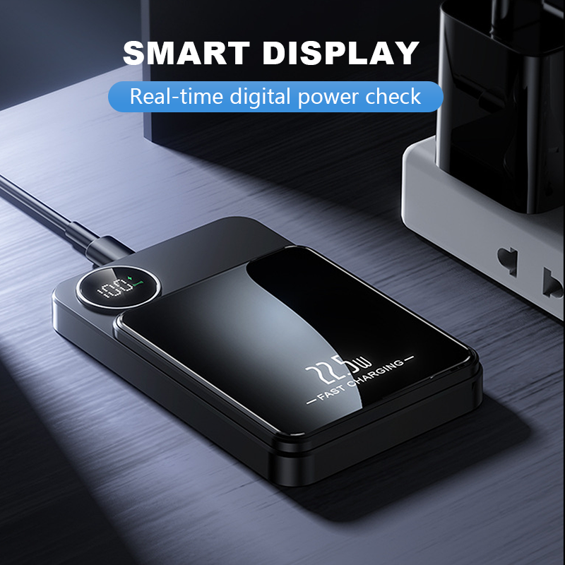 🔋⚡ Batterie externe 22,5 W – magnétique, mince, charge 3 appareils à la fois !