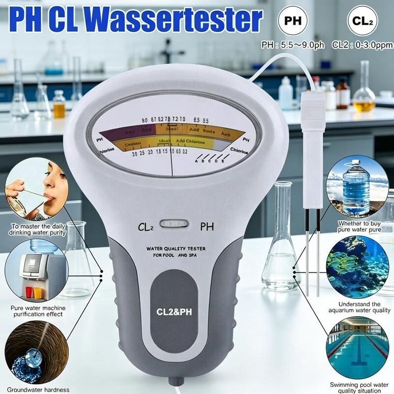 🔬 50% DE RÉDUCTION 💧 Testeur 2-en-1 pH & Chlore – Mesures précises pour eau cristalline – Idéal pour piscine ou spa – rapide, fiable et facile à utiliser 🏊✨