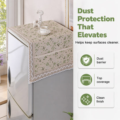 💖DERNIER JOUR DE SOLDE !!💖✨Housse de protection en coton et lin pour réfrigérateur, avec poches