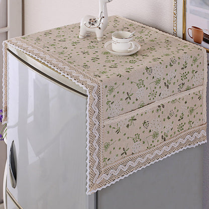 💖DERNIER JOUR DE SOLDE !!💖✨Housse de protection en coton et lin pour réfrigérateur, avec poches