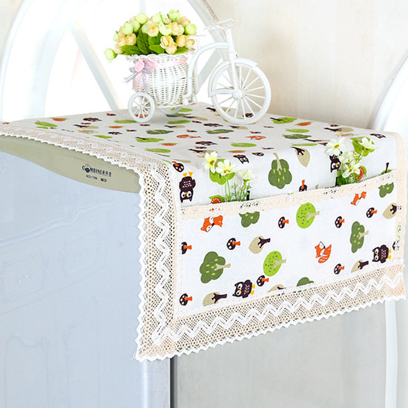 💖DERNIER JOUR DE SOLDE !!💖✨Housse de protection en coton et lin pour réfrigérateur, avec poches