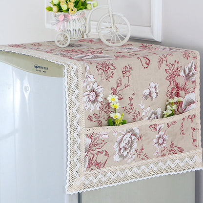💖DERNIER JOUR DE SOLDE !!💖✨Housse de protection en coton et lin pour réfrigérateur, avec poches