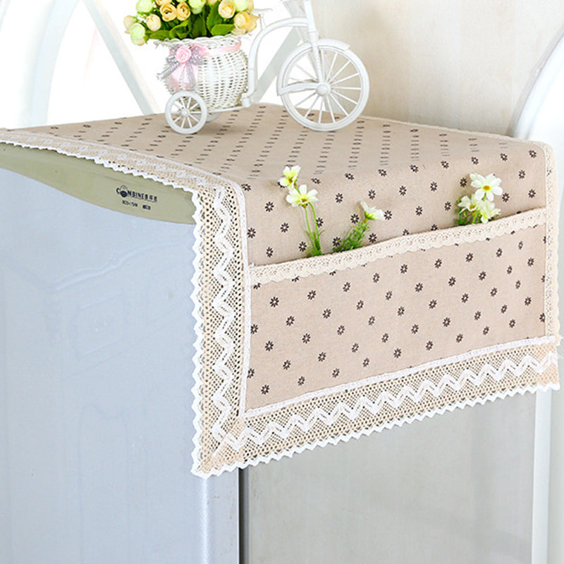 💖DERNIER JOUR DE SOLDE !!💖✨Housse de protection en coton et lin pour réfrigérateur, avec poches