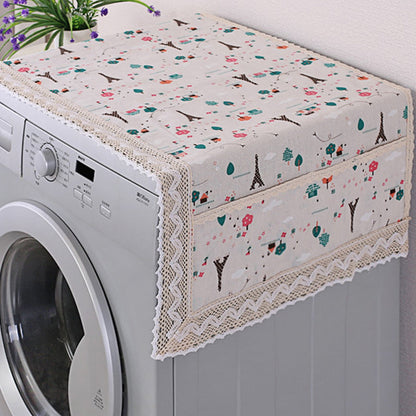 💖DERNIER JOUR DE SOLDE !!💖✨Housse de protection en coton et lin pour réfrigérateur, avec poches