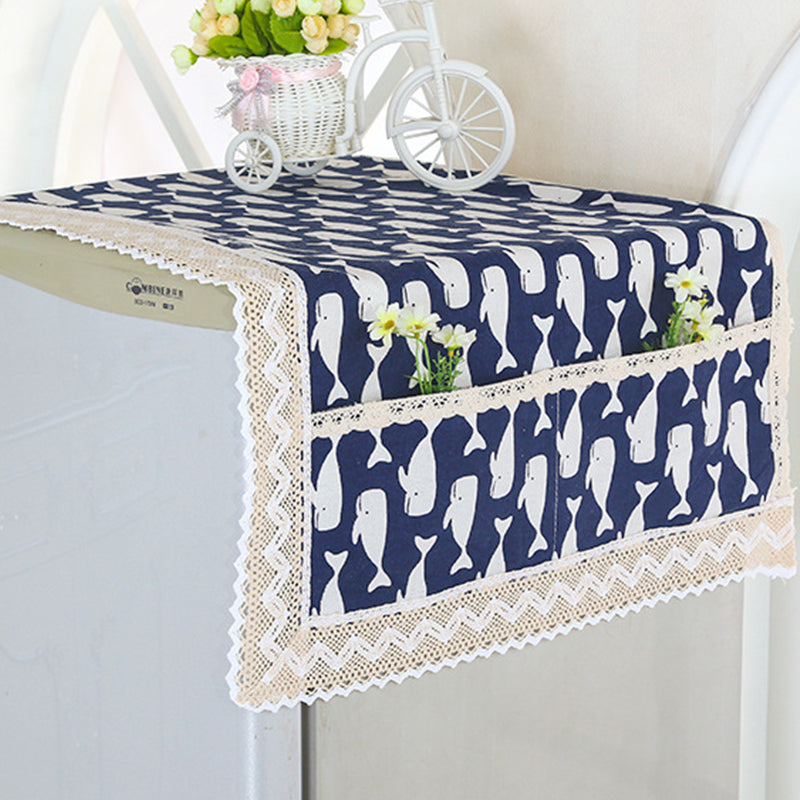 💖DERNIER JOUR DE SOLDE !!💖✨Housse de protection en coton et lin pour réfrigérateur, avec poches