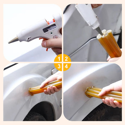 🚗✨ Bâton de colle réparation bosses voiture sans peinture, restaure la carrosserie sans abîmer votre peinture d’origine