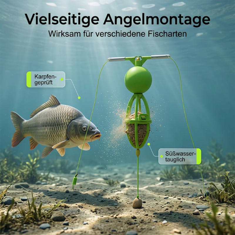 🔥Promotion exceptionnelle : 50 % de réduction🔥 Finis les démêlages en plein lancer ! Panier d'appât « Bottom-Up » anti-emmêlement – Base lestée, reste bien droit, nuage d'appât en 3 secondes 🎣